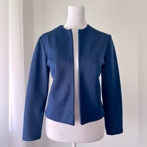 Vintage ‘80s Handmade Navy Blue Open Front Jacket